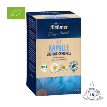 Meßmer Classic Moments Bio Kamille, Kräutertee, Teebeutel im Kuvert, 2. Entnahmefach/displaytauglich, 27g